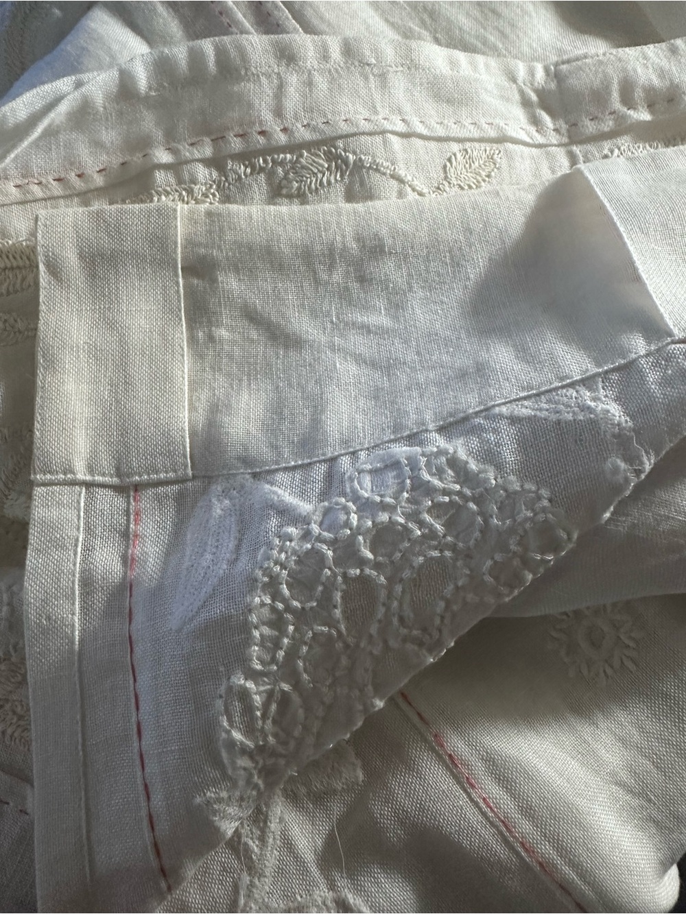 Anthropologie Manette Embroidered Cotton Sheer Curtains 1 Pair = 2 Panels NEW - Picture 3 of 5